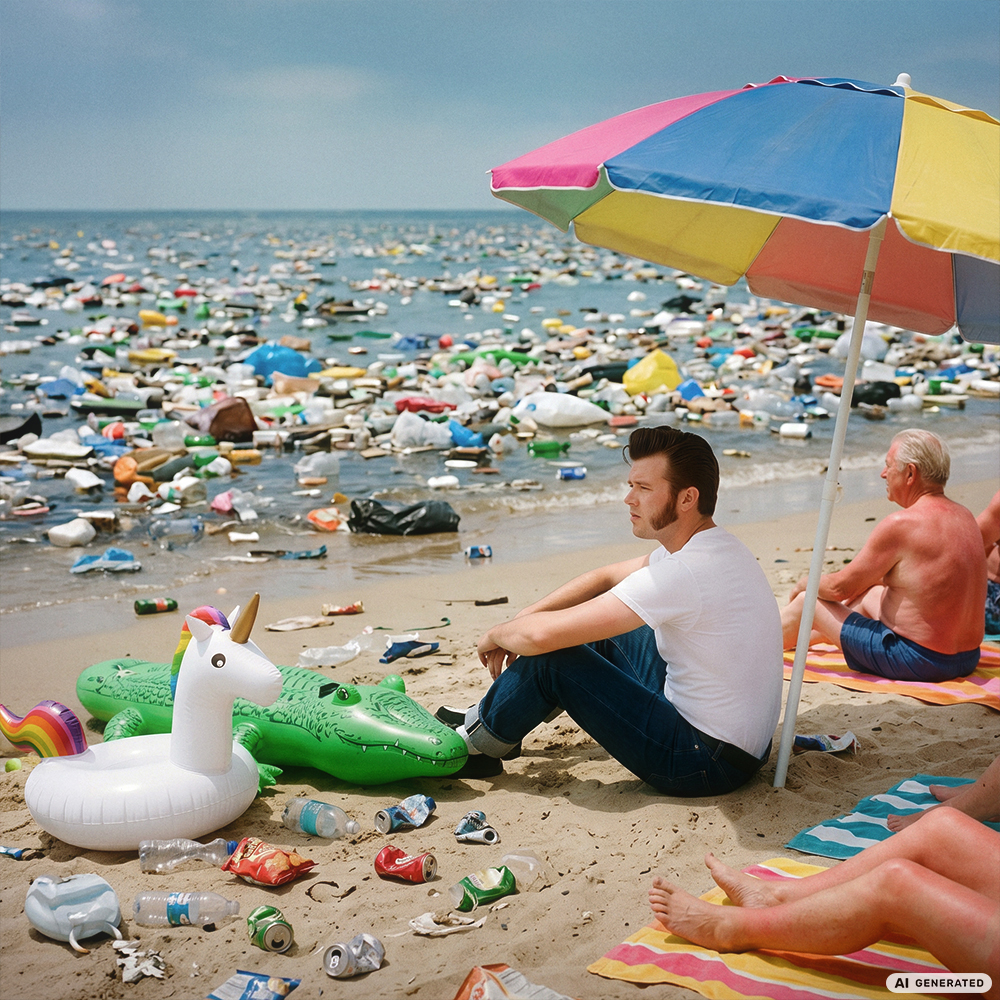Ferienzeit schöne Zeit, KI-generiert